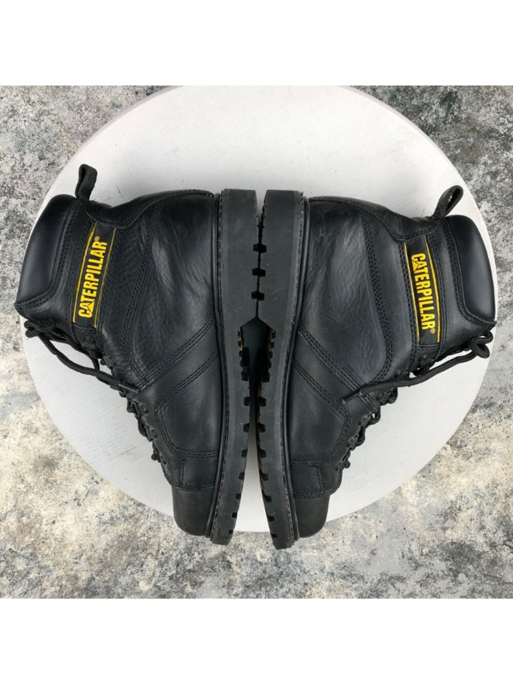 Caterpillar Men's Size 11 Black Leather Soft Toe Lace-Up Oil Resistant Work Boot - Picture 9 of 15